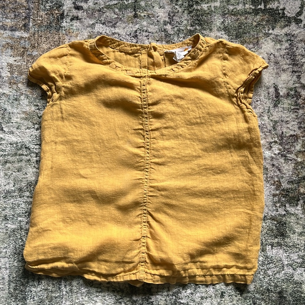 C&C California Yellow Linen Top